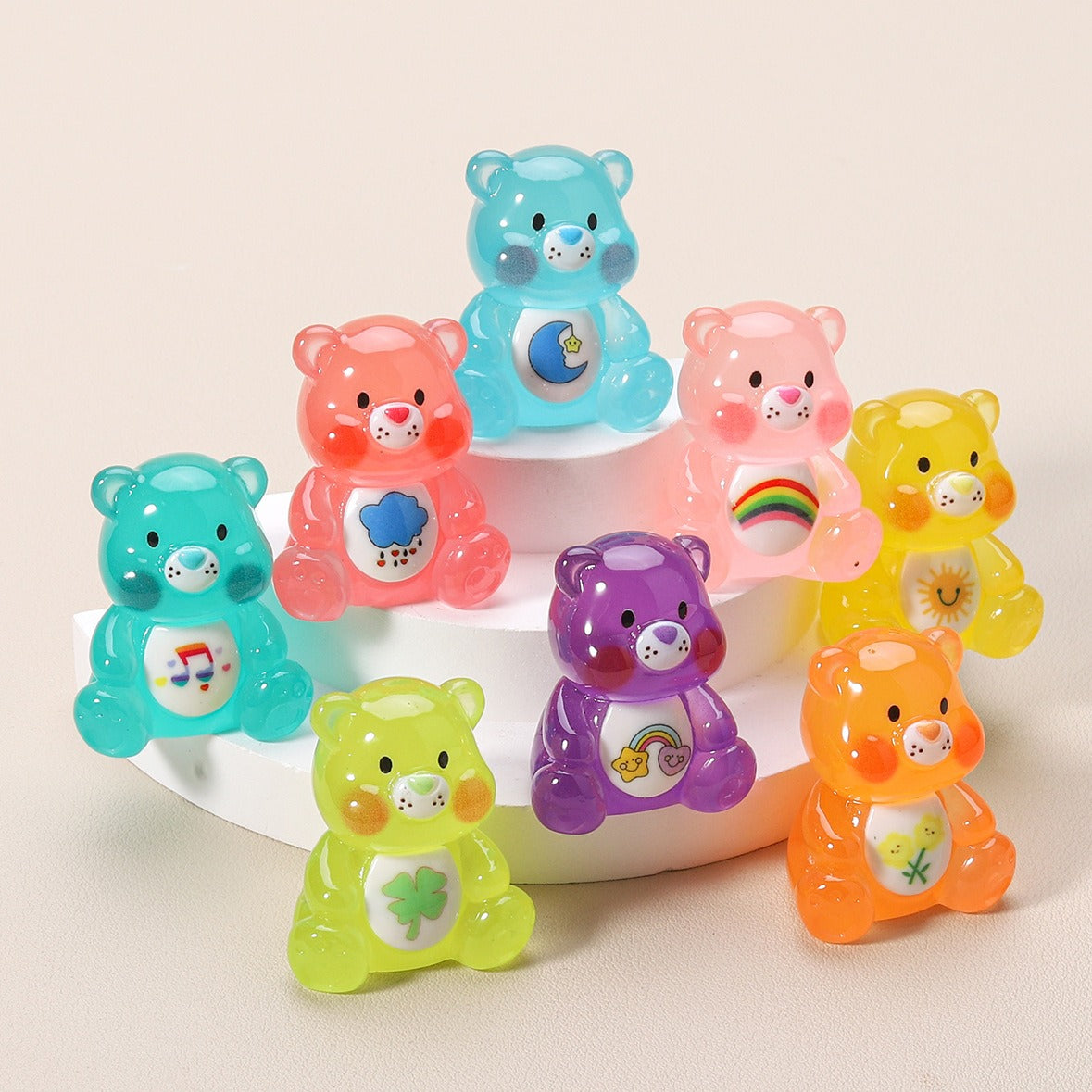 Magic Bags---Luminous Rainbow Bear Size 3.25*3.7cm (Open in live)