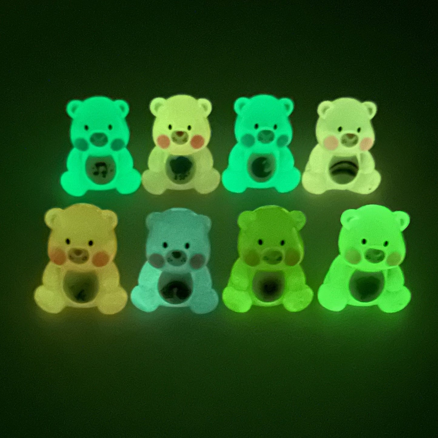 Magic Bags---Luminous Rainbow Bear Size 3.25*3.7cm (Open in live)
