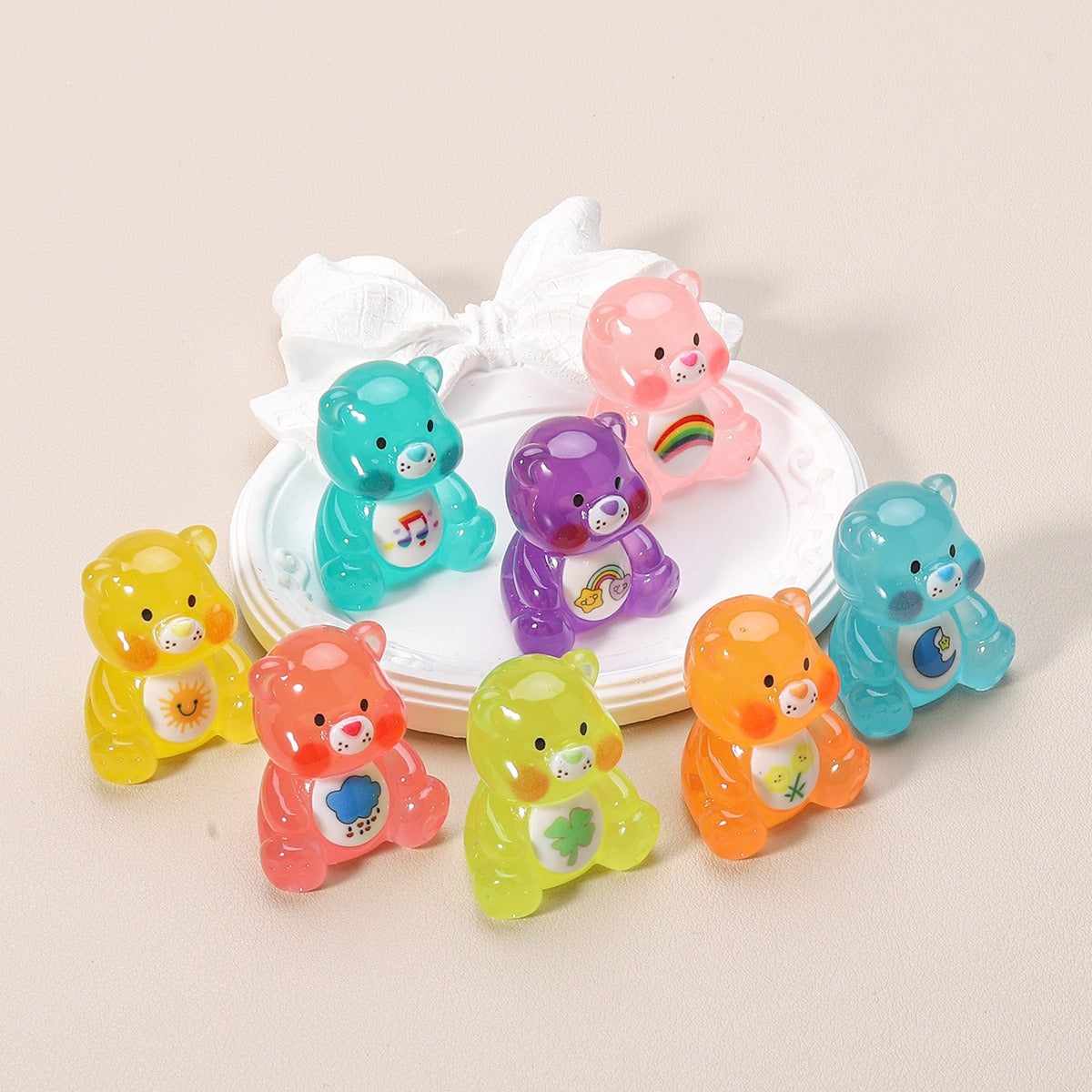Magic Bags---Luminous Rainbow Bear Size 3.25*3.7cm (Open in live)