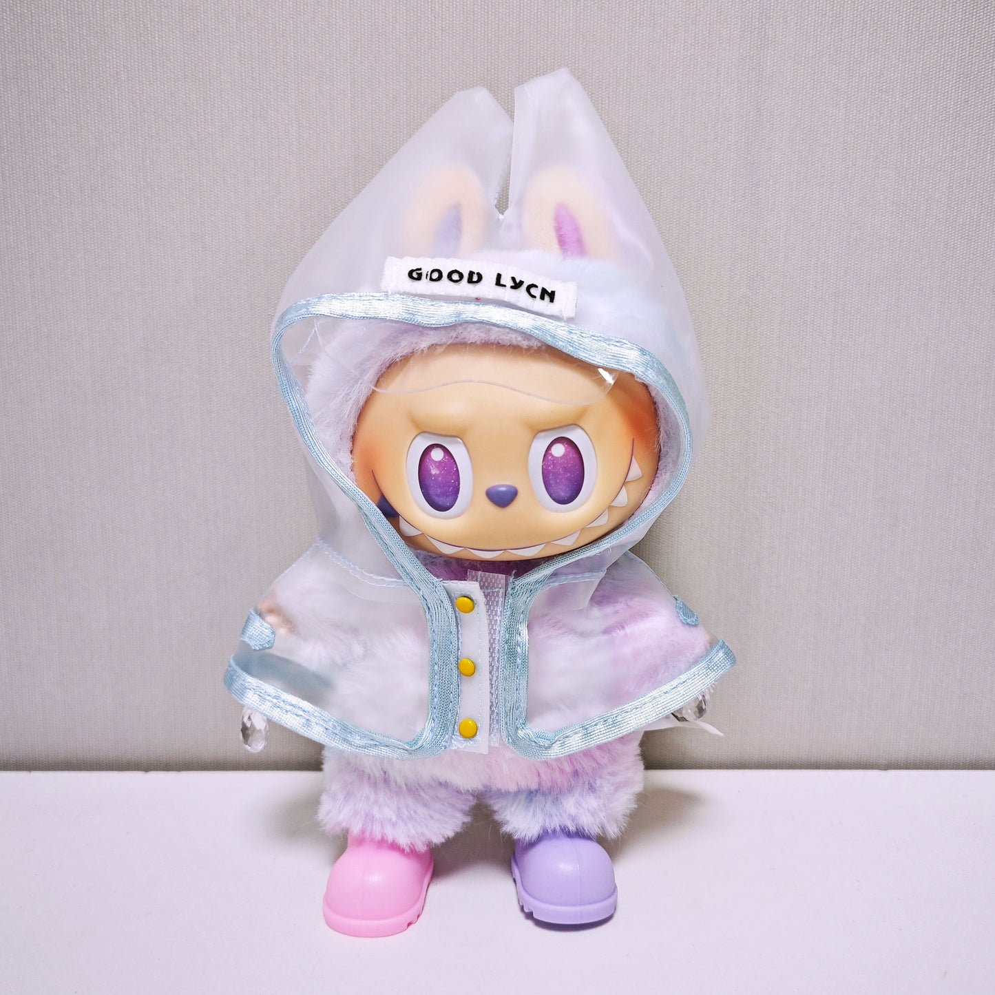 Labubu Raincoat For 15-17cm Doll Clothes Suspender Skirt Shoes Outfits Set
