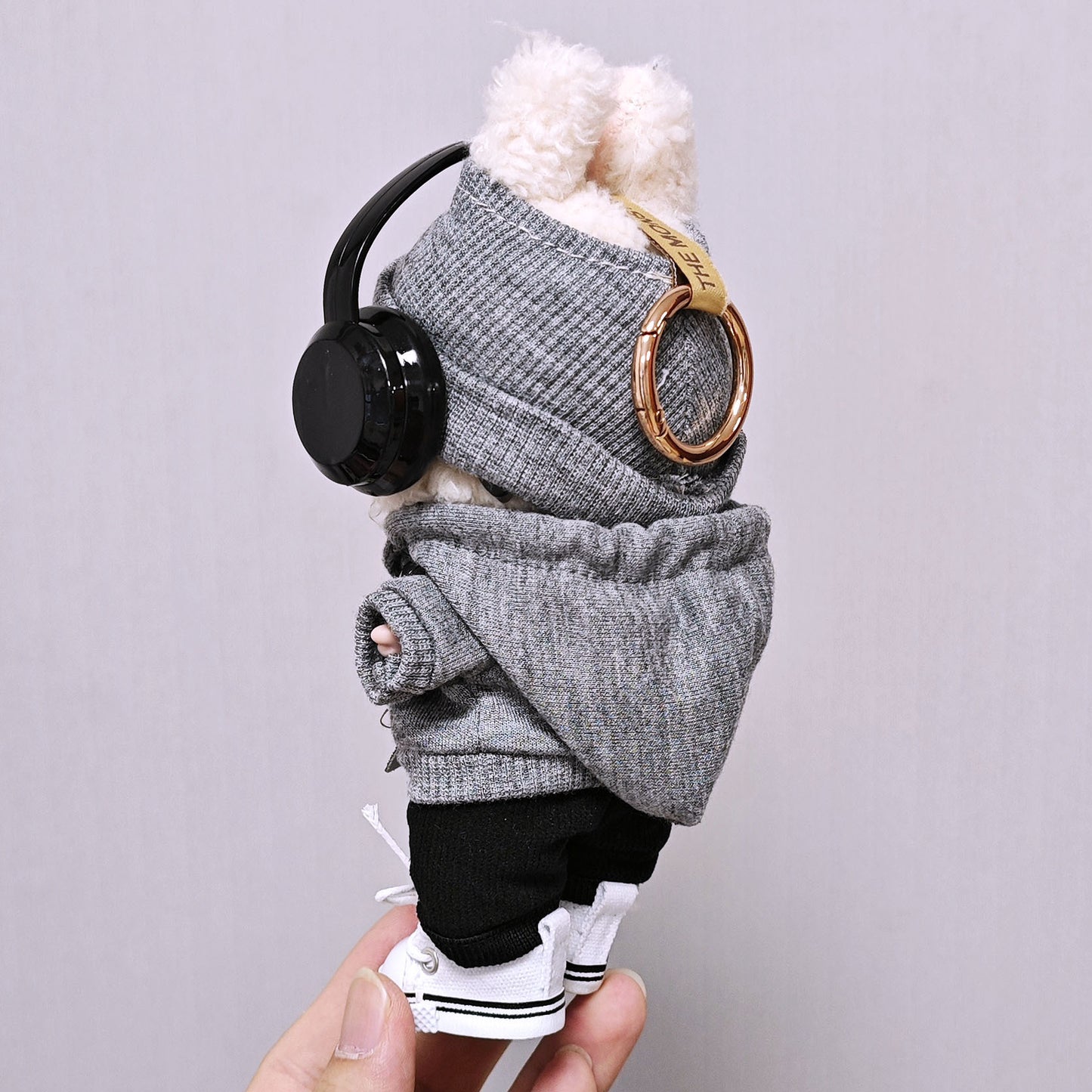 Labubu Clothing Set For 15cm/17cm Doll Hooded Sweatshirt Tops Pant Headphone Glass Shoes Camera