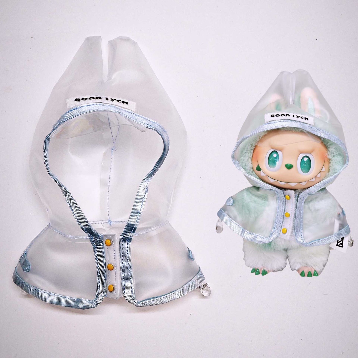 Labubu Raincoat For 15-17cm Doll Clothes Suspender Skirt Shoes Outfits Set