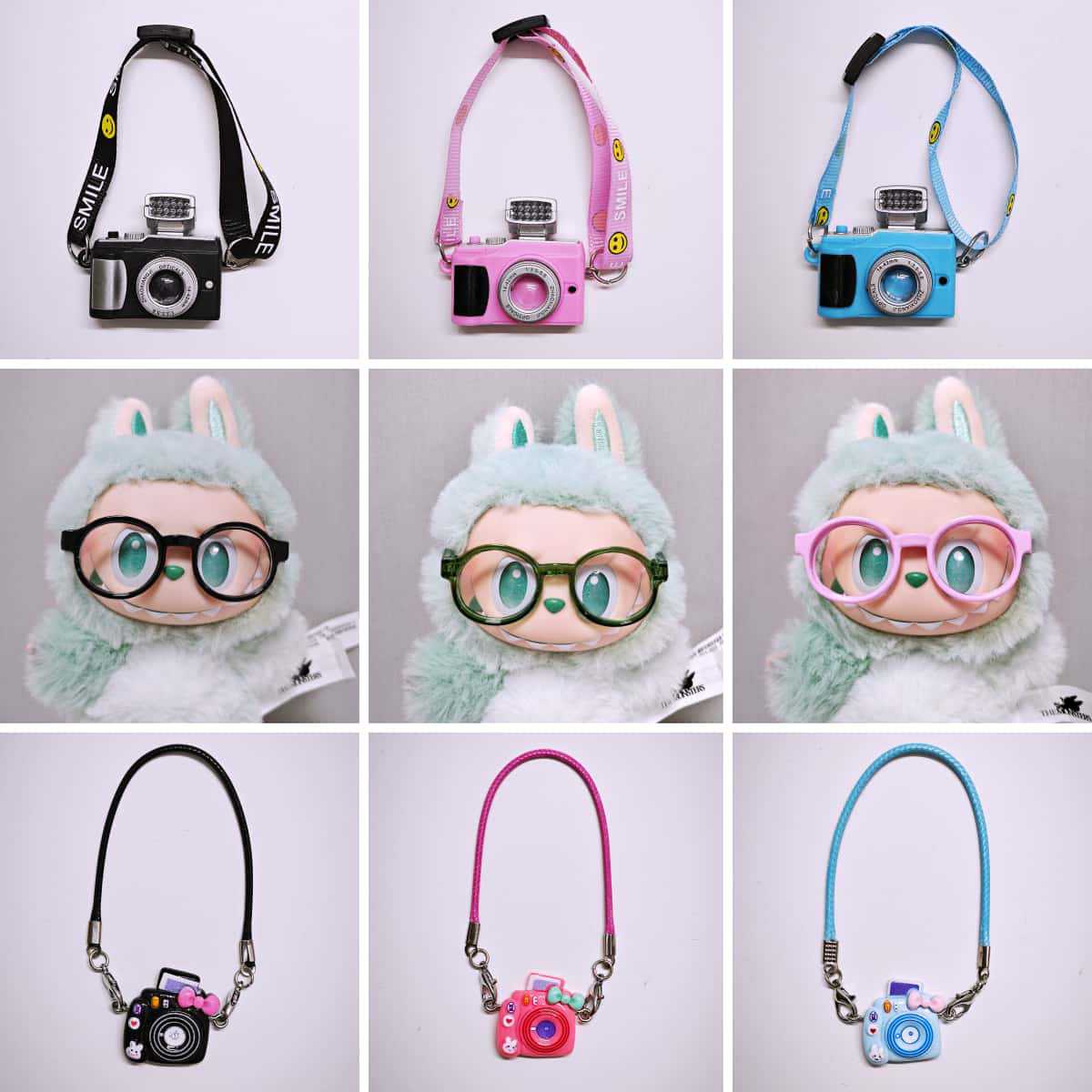For V1/V2/V3 Labubu Accessories Glasses Camera Doll Outfits Pendant Rabbit Guitar