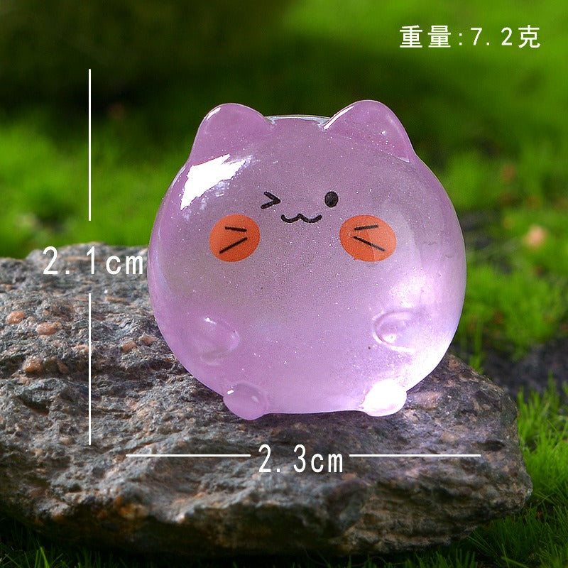 Magic Bag---Luminous Resin Cat Size 2.1*2.3cm