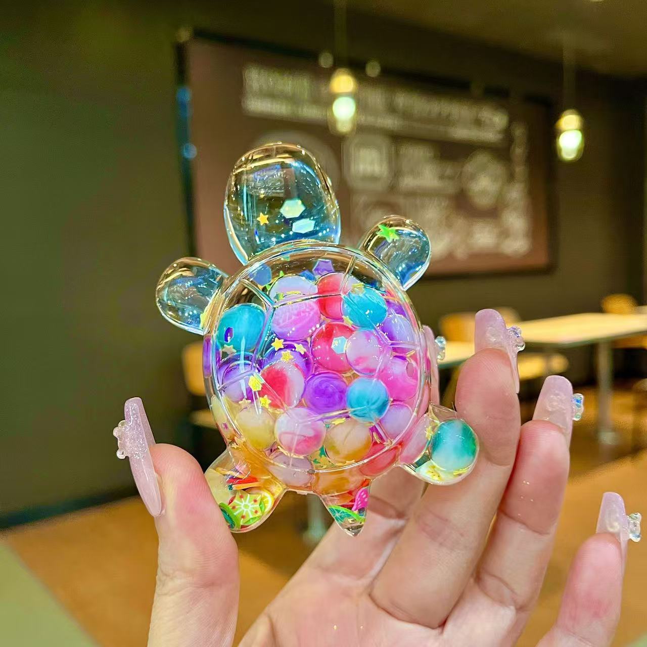 Magic Bag---New Glitter Grandpa Turtles Luminous Room Decoration---Open in Live