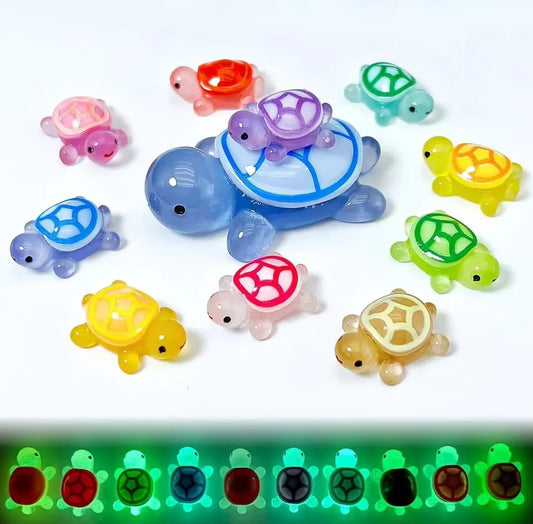 Open in TT---10 Colors Luminous Turtles Resin Size 32*48mm