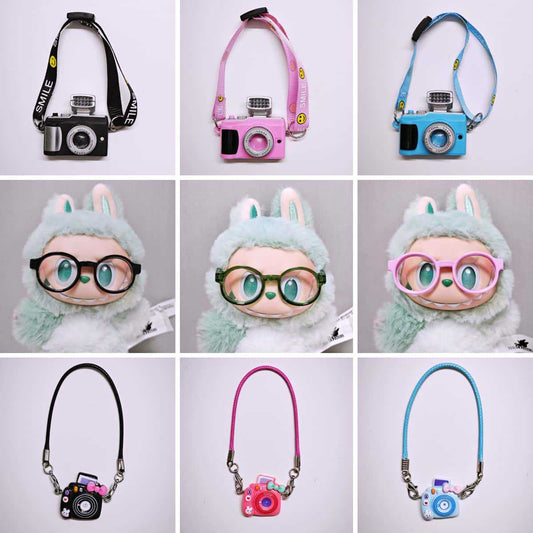 For V1/V2/V3 Labubu Accessories Glasses Camera Doll Outfits Pendant Rabbit Guitar